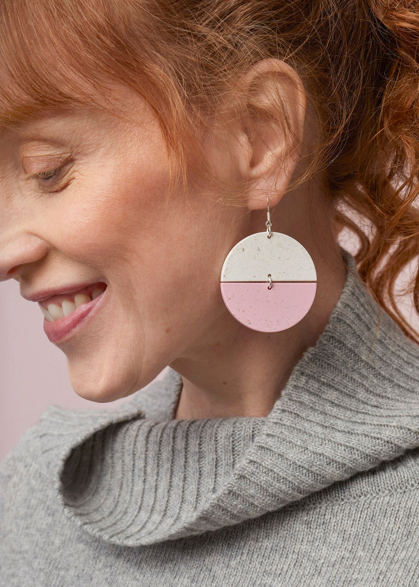 BEANS EARRINGS No.2, First Snow/Cherry Blossom