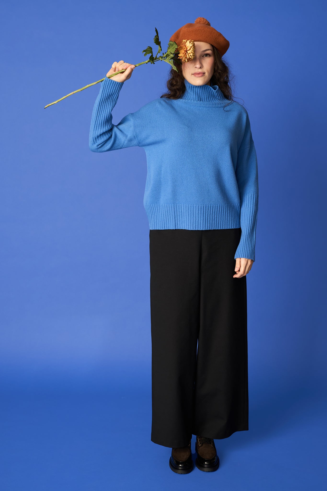 CHUNKY TURTLE KNIT, True Blue