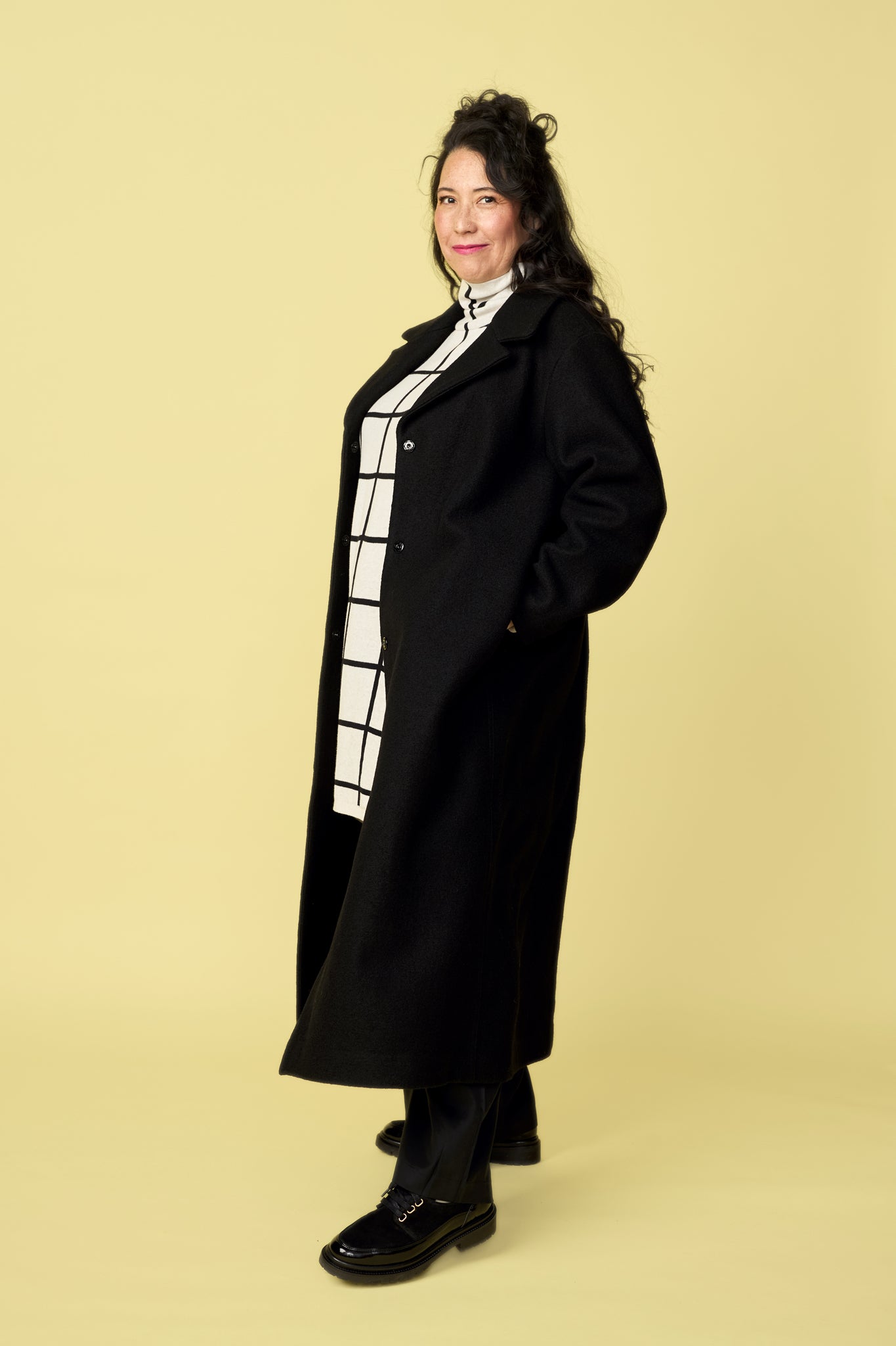 COZY WOOL COAT, Black
