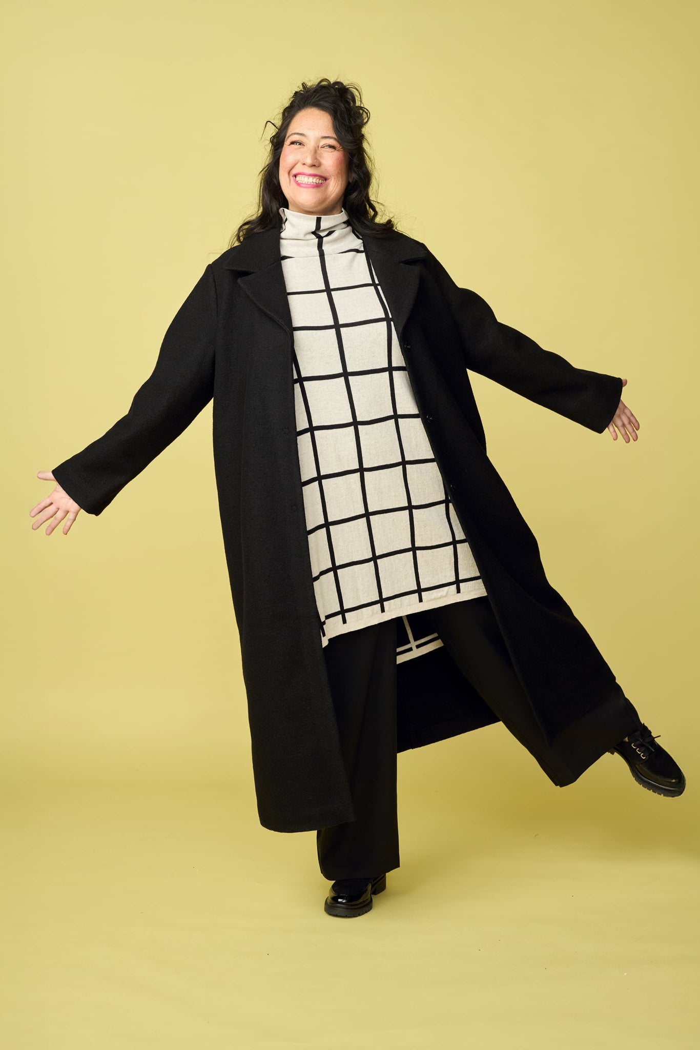 COZY WOOL COAT, Black