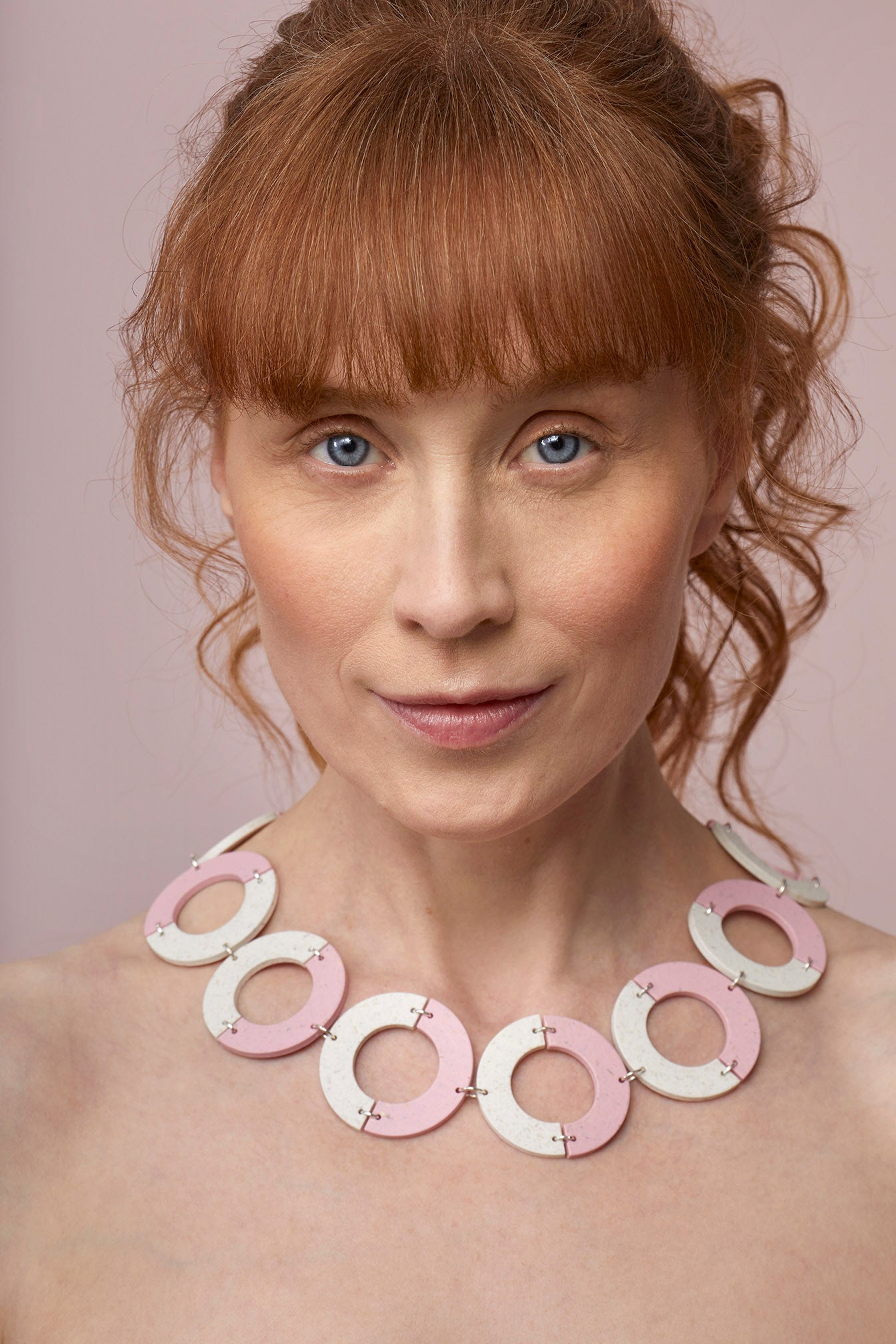 CURVES NECKLACE No.11, First Snow/Cherry Blossom