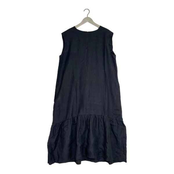 Papu linen dress, black | women XL