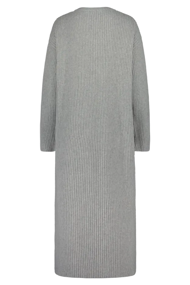 RIB KNIT DRESS, Melange Grey MELANGE GREY