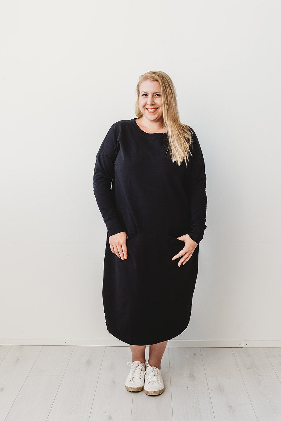 GIANT SPLIT DRESS, Black, Women