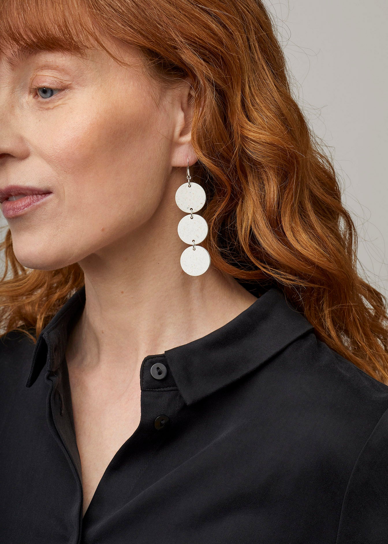 DOTS EARRINGS No.3, First Snow