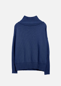 CHUNKY TURTLE KNIT, Dark Blue