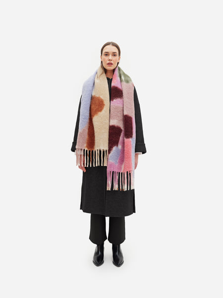 Hand-painted GIANT SOFT SCARF, Deep