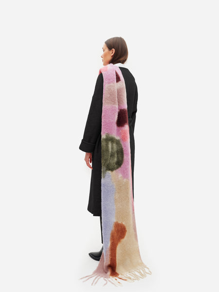 Hand-painted GIANT SOFT SCARF, Deep