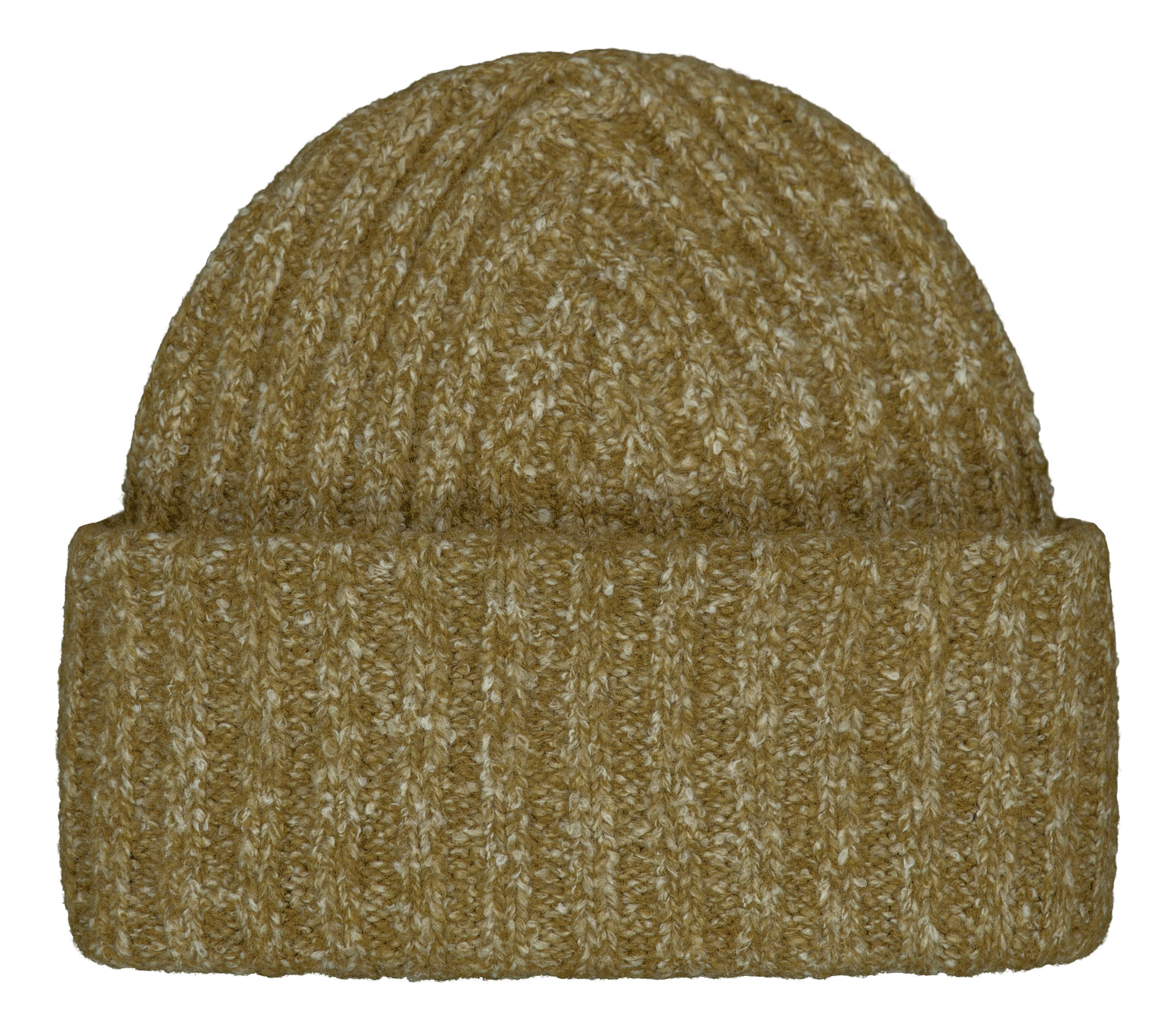 GIANT BEANIE, Fluffy knit, Golden Green