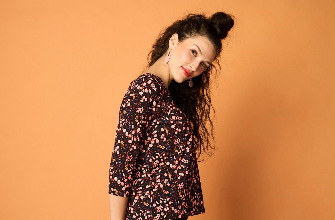 3/4 SLEEVE SHIRT, Berrycloud MULTICOLOR