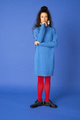 CHUNKY TURTLE DRESS, True Blue