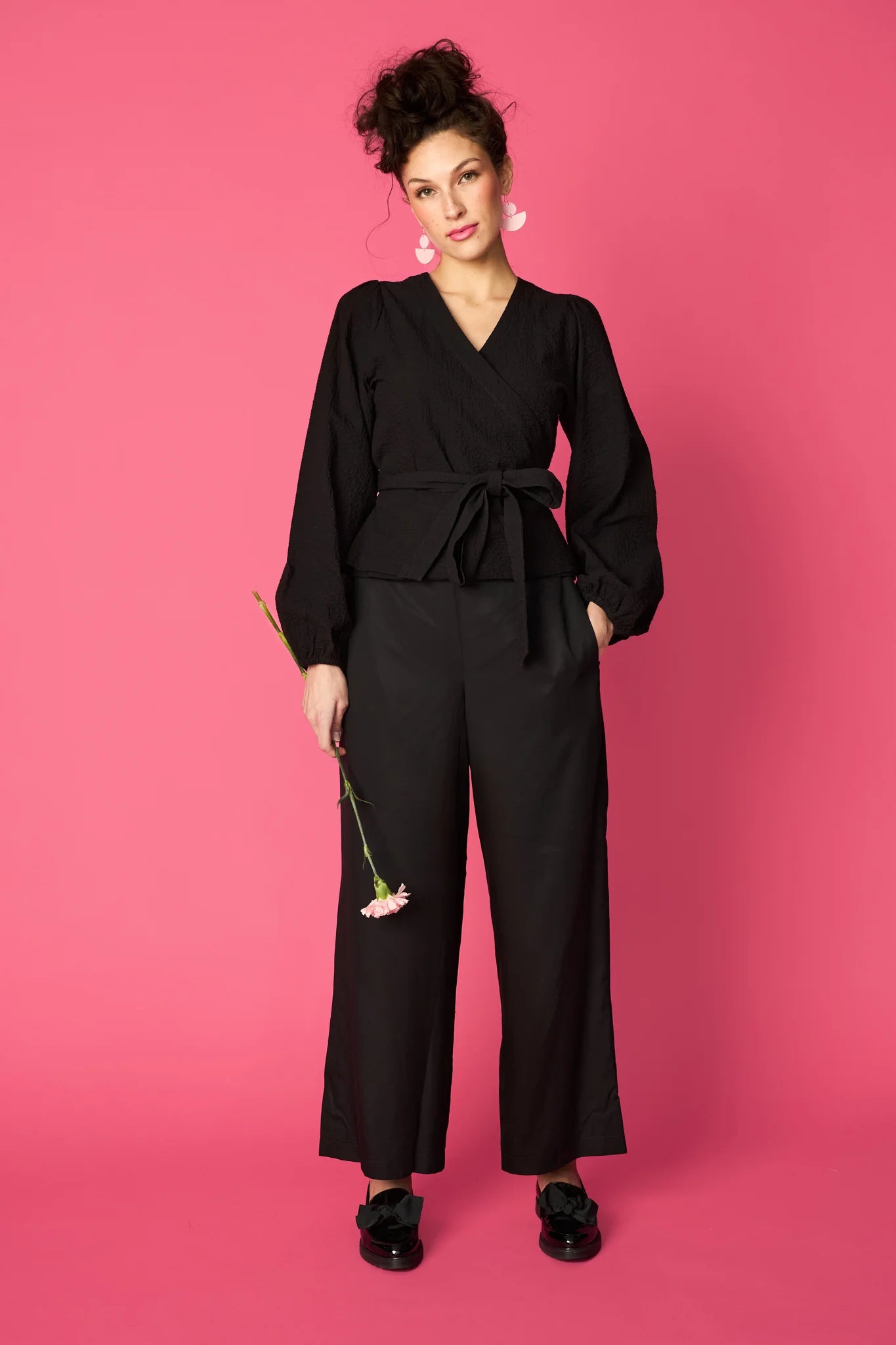 BOHO PANTS, Black, Lyocell BLACK