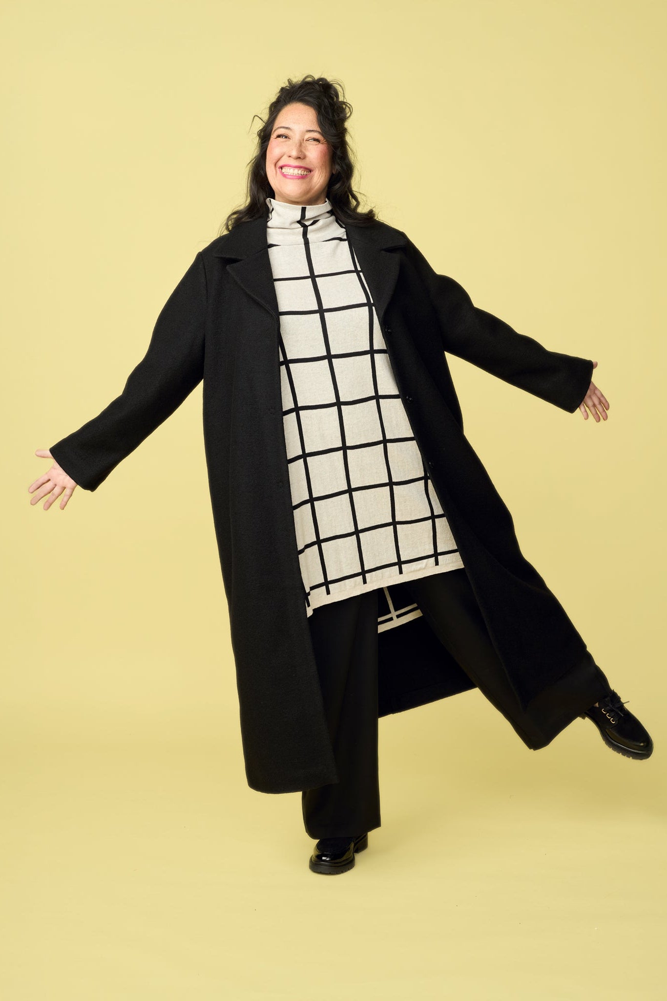 COZY WOOL COAT, Black