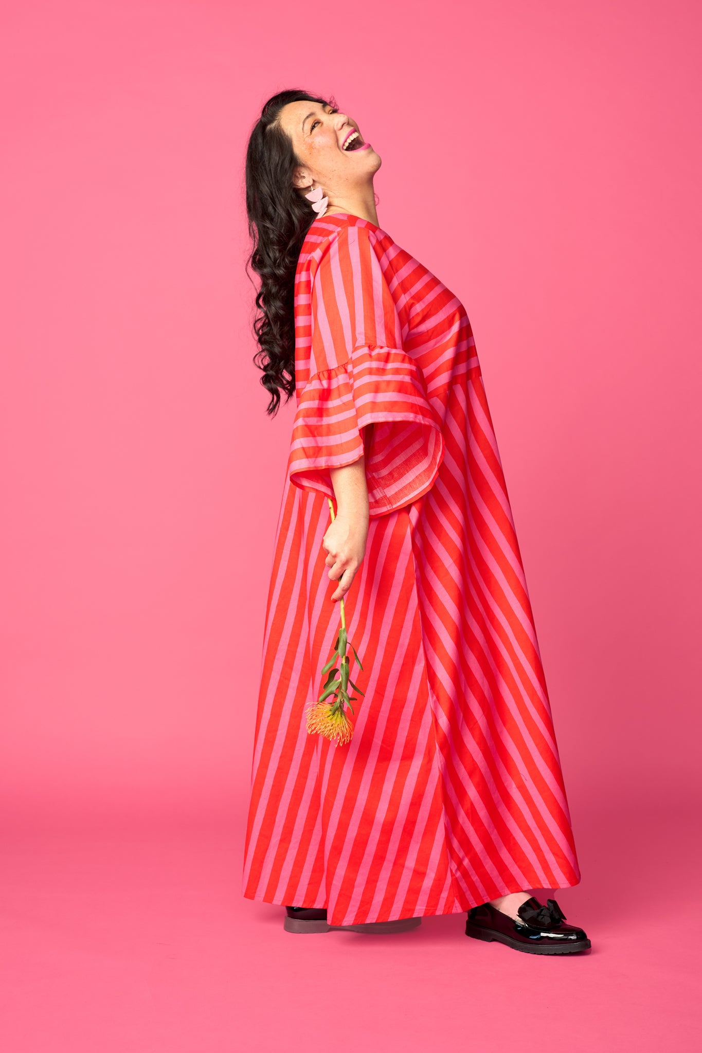 TWIST-dress, Paris stripe pink