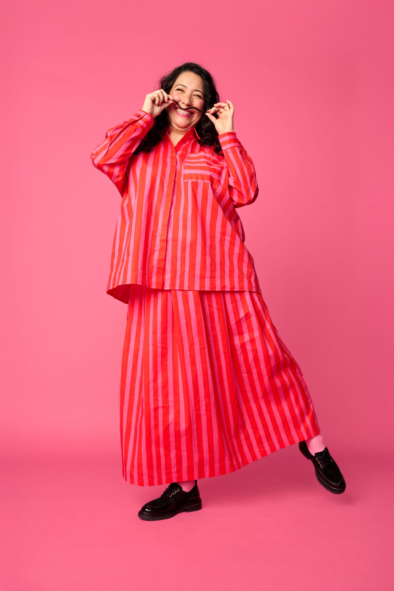 FRESH OVERSIZED -shirt, Paris stripe pink