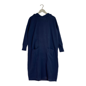 Papu giant split hoodie dress, midnight blue | woman M