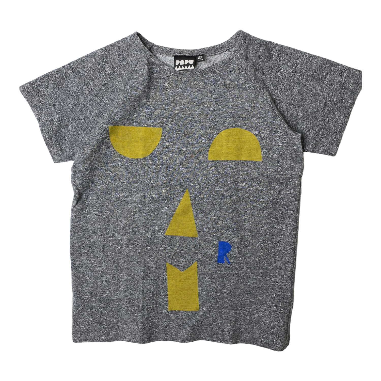 Papu sweat t-shirt, melange grey | 122/128cm