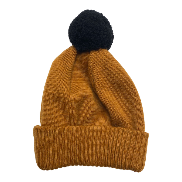 Papu merino pom beanie, orange | 1-2y