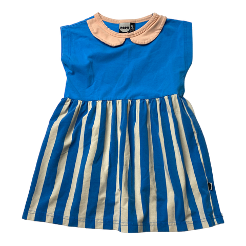 Papu collar dress, blue | 86/92cm
