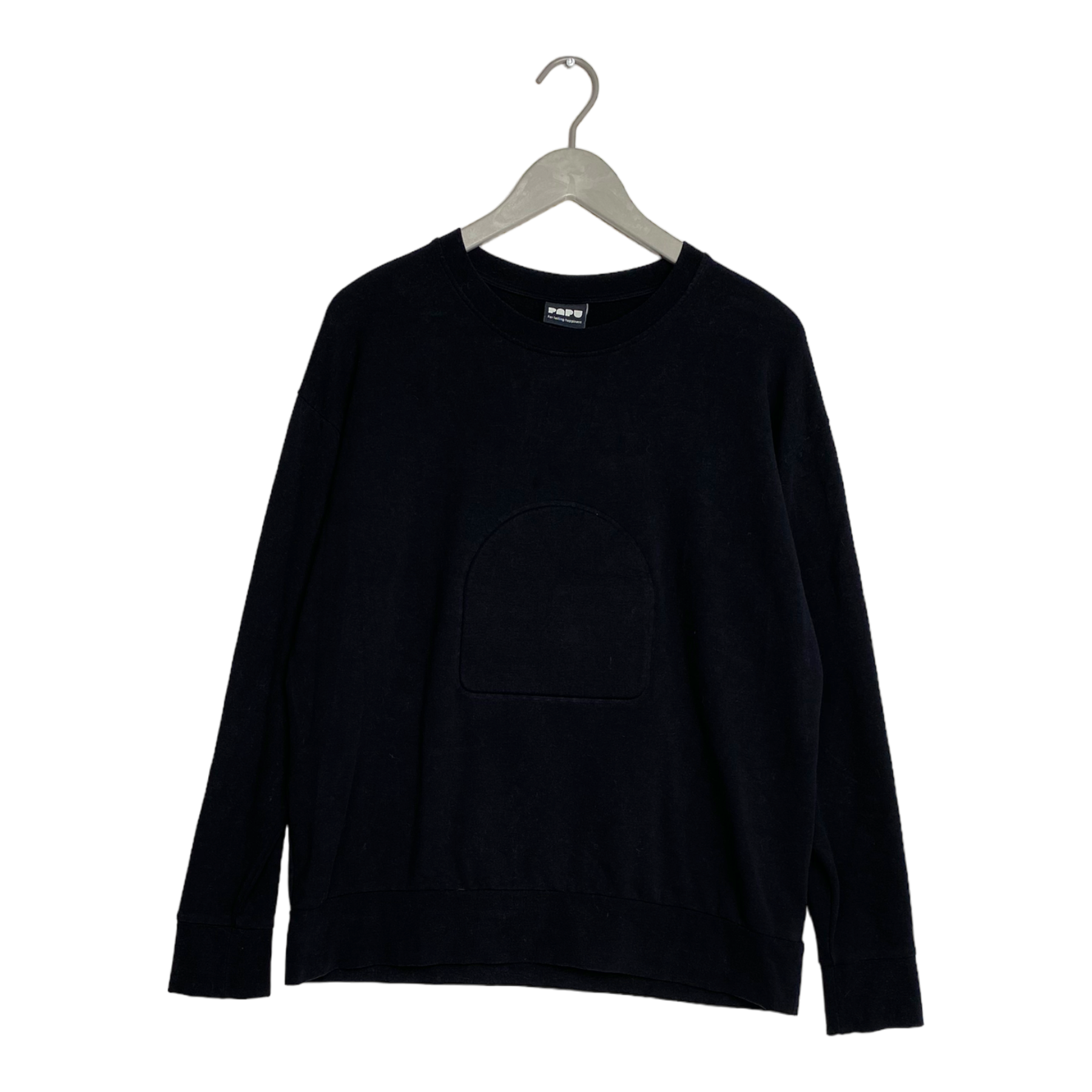 Papu logo sweatshirt, black | woman M