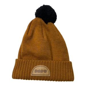 Papu merino pom beanie, carrot orange | 44cm