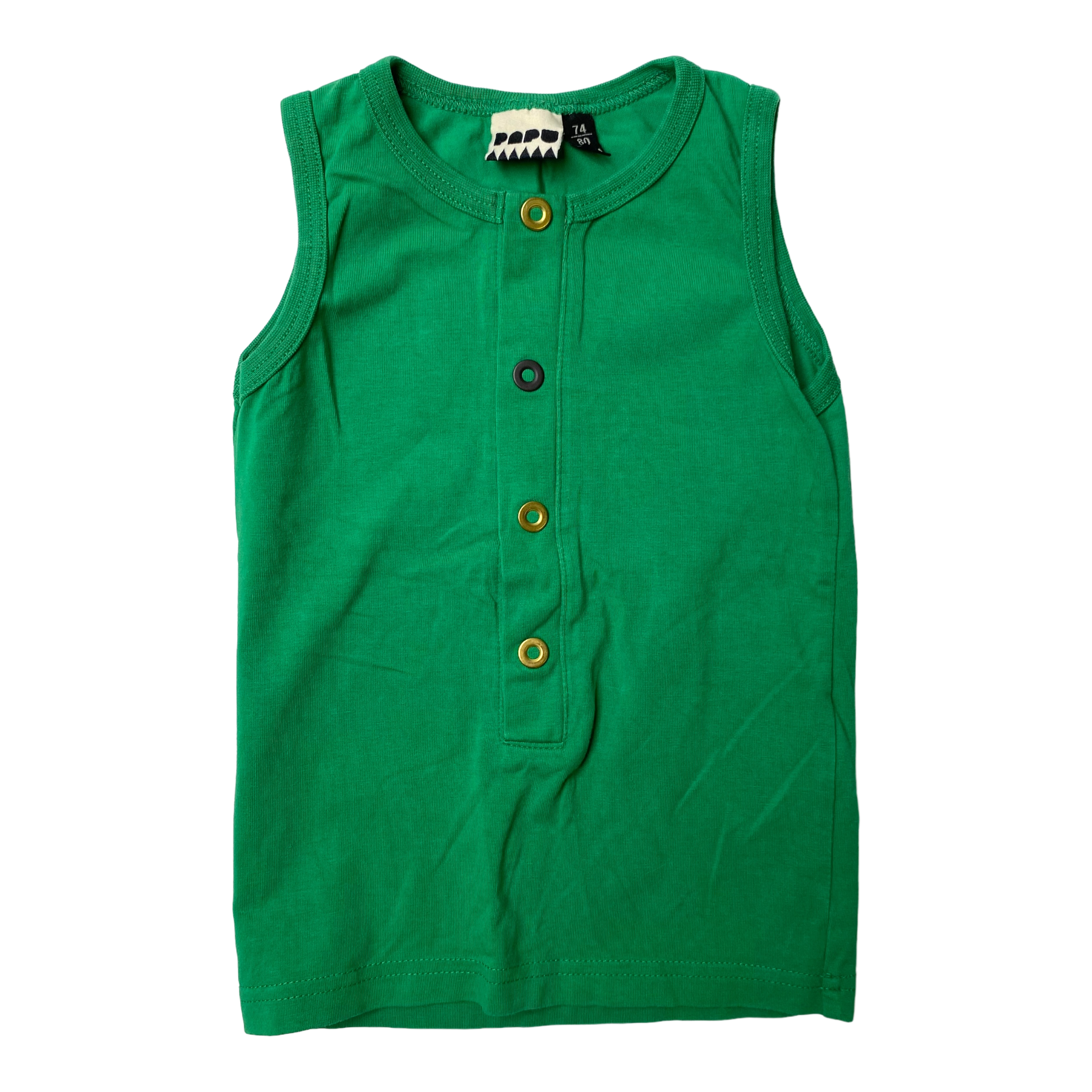 Papu button top, green | 74/80cm