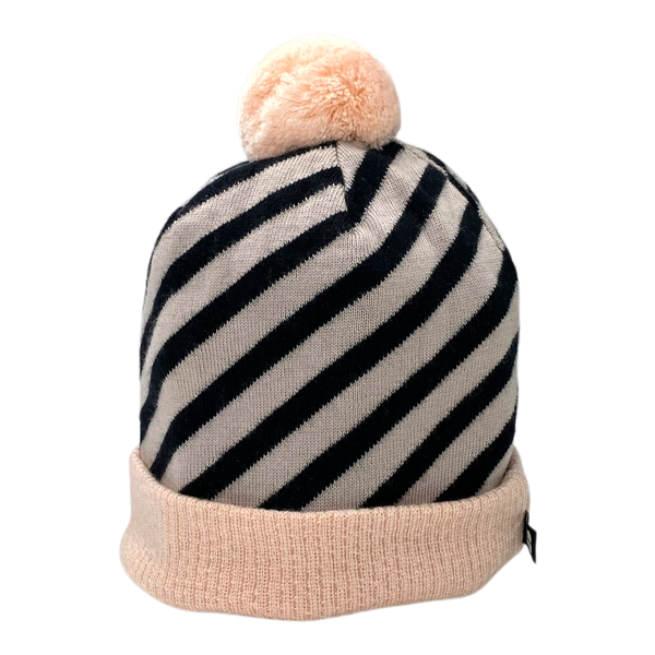 Merino pom beanie, misty rose | 3-5y