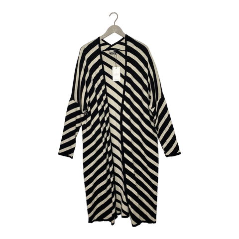 Papu long knitted cardigan, stripes | woman M/L