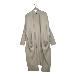 Papu long split cardigan, almond | women XS/S