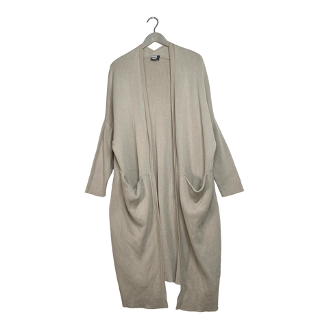 Papu long split cardigan, almond | women XS/S