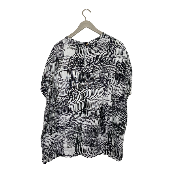 Papu linen shirt, sound waves | women L