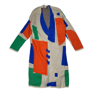 Papu long knit cardigan, multicolor | 134/140cm