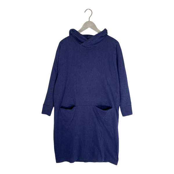 Giant hoodie dress, dark blue | woman M