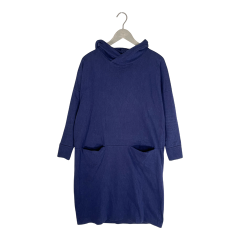 Giant hoodie dress, dark blue | woman M