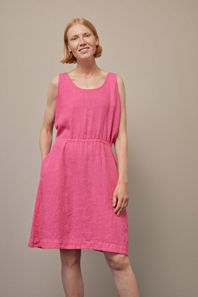 SUMMER DRESS linen, Flow Pink, Women