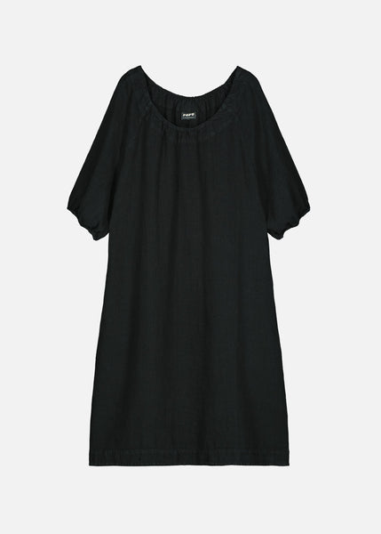 POUCH DRESS linen, Black, Women
