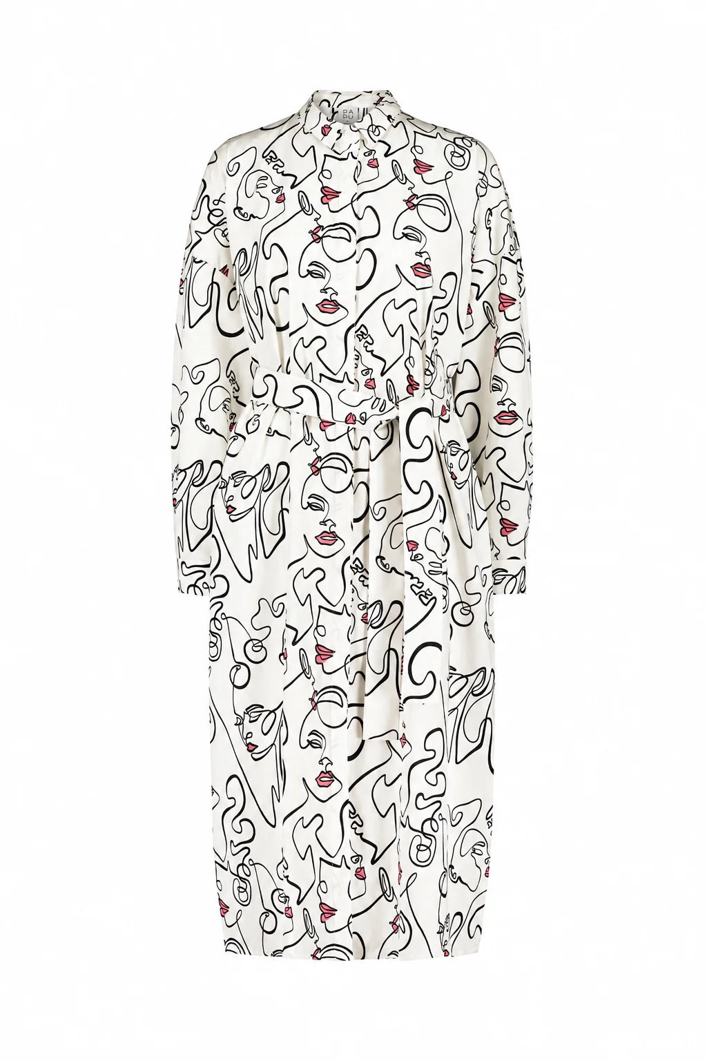 PRE-ORDER: Play Shirt Dress, Lipstick, White