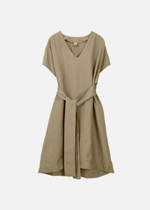 Short Sleeve CAFTAN DRESS, Golden Green, Women