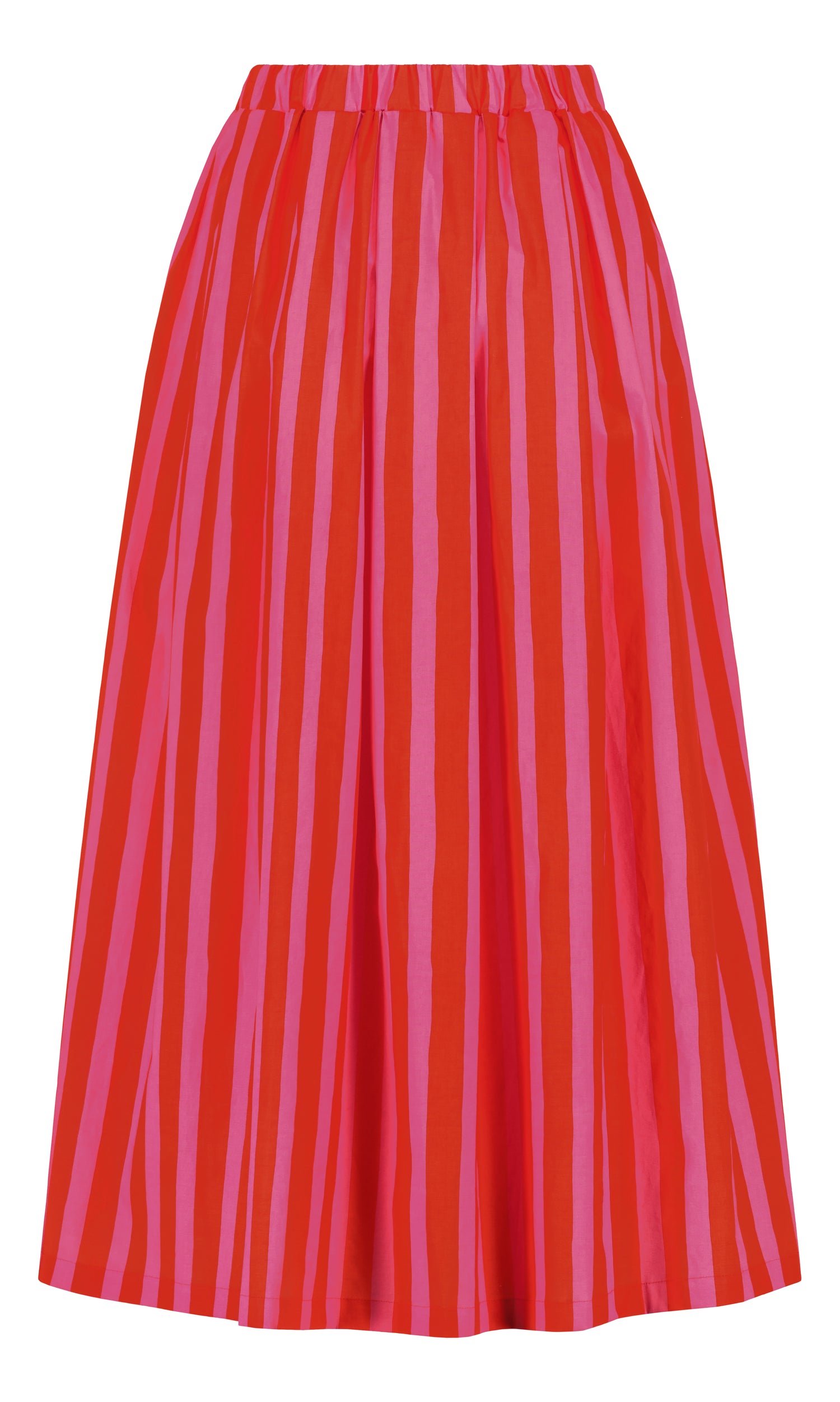 PLEATED-skirt, Paris stripe pink