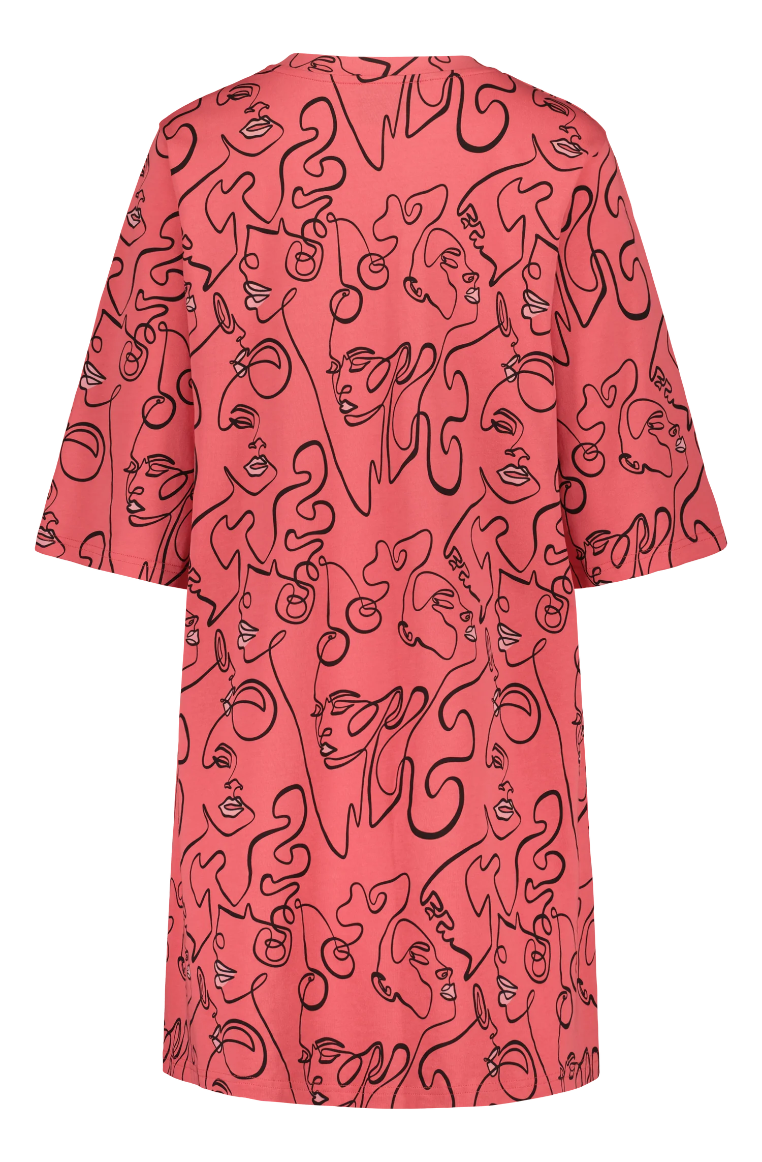 PRE-ORDER: TEE POCKET DRESS, Lipstick, Coral CORAL RED