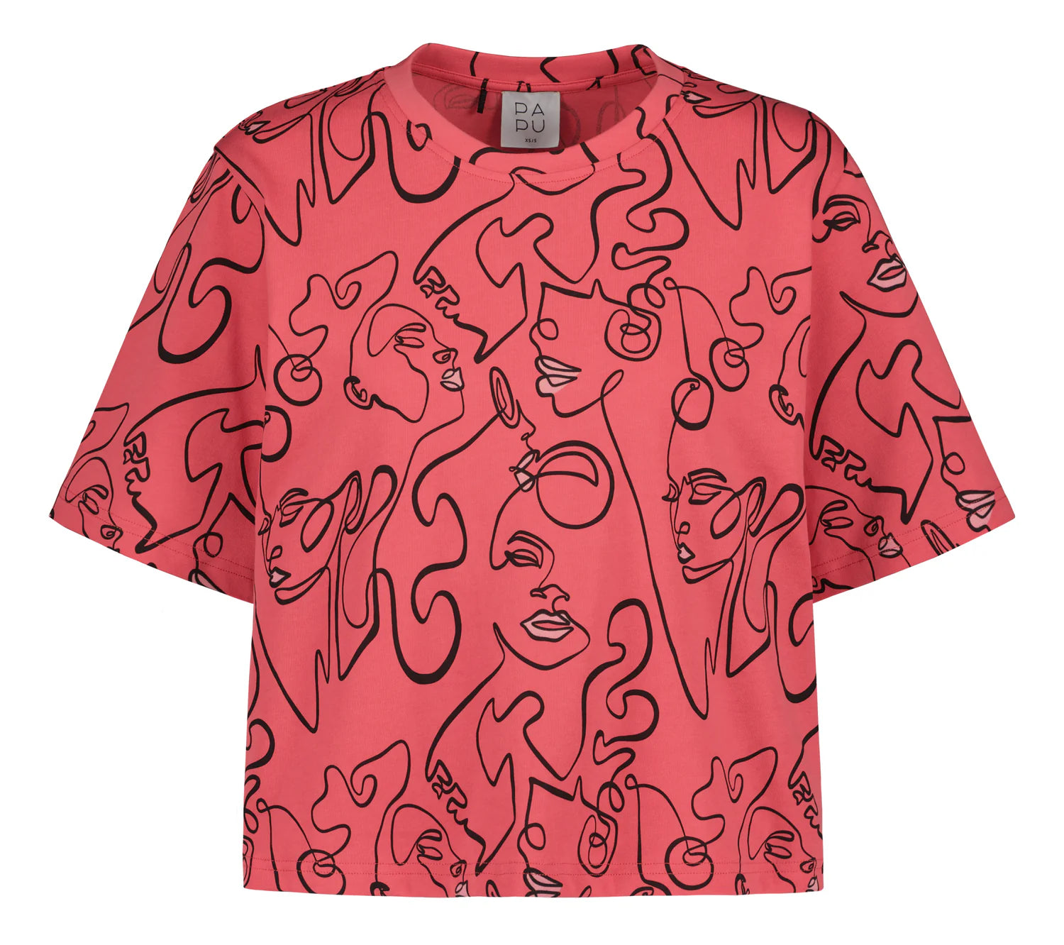 PRE-ORDER: TEE SHIRT, Lipstick, Coral CORAL RED