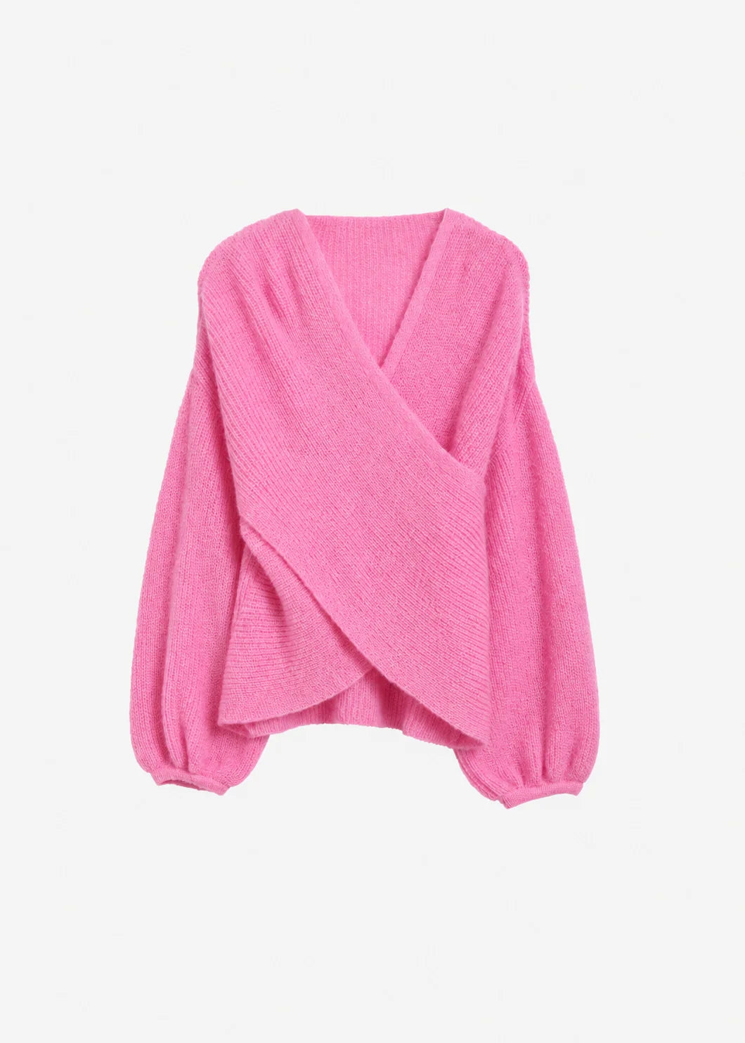 PRE-ORDER: Cross Knit Sweater, Pink/Black