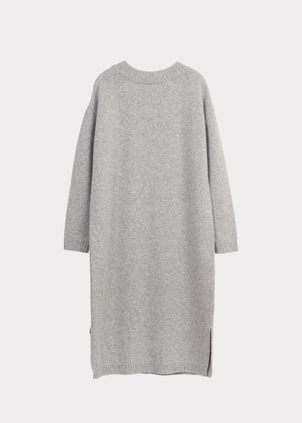 SOFT WOOL DRESS, Melange Grey, Women