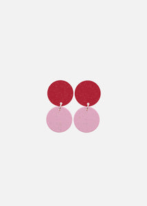 DOTS EARRINGS No.2, Juicy Red/Cherry Blossom