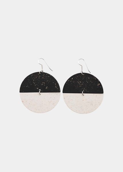 BEANS EARRINGS No.2, Warm Granite/First Snow