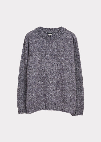 O-NECK PULLOVER, Fluffy knit, Granit Grey, Women