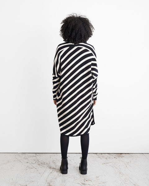 Papu women's cardigan stripe black and white
