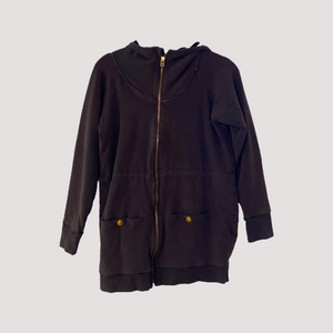 Papu zipper sweat jacket, dark brown | women S