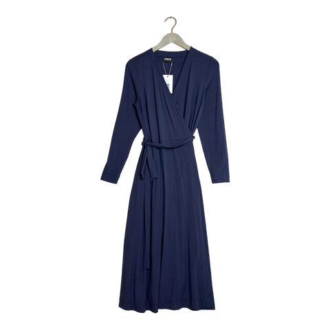 Papu belted wrap dress, navy | woman S