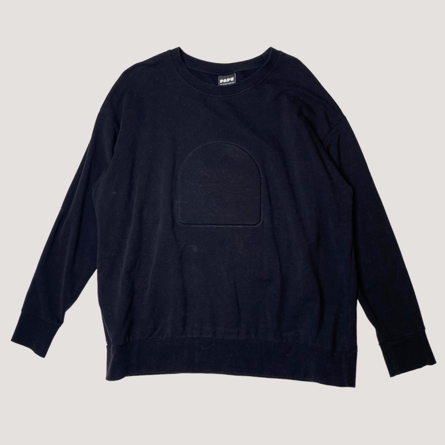 Papu logo sweatshirt, black | woman L